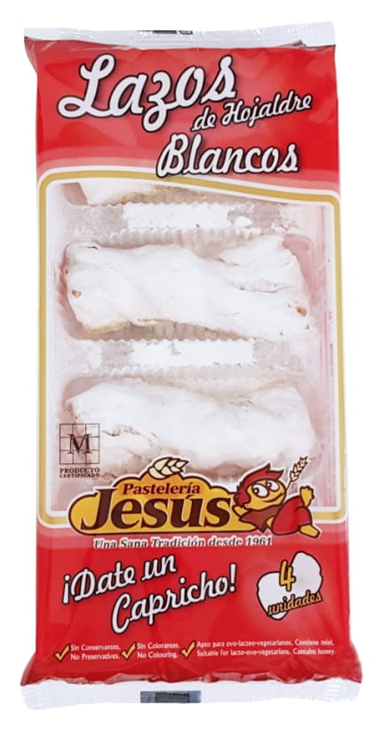 325 LAZOS DE HOJALDRE BLANCO 150G C 15U