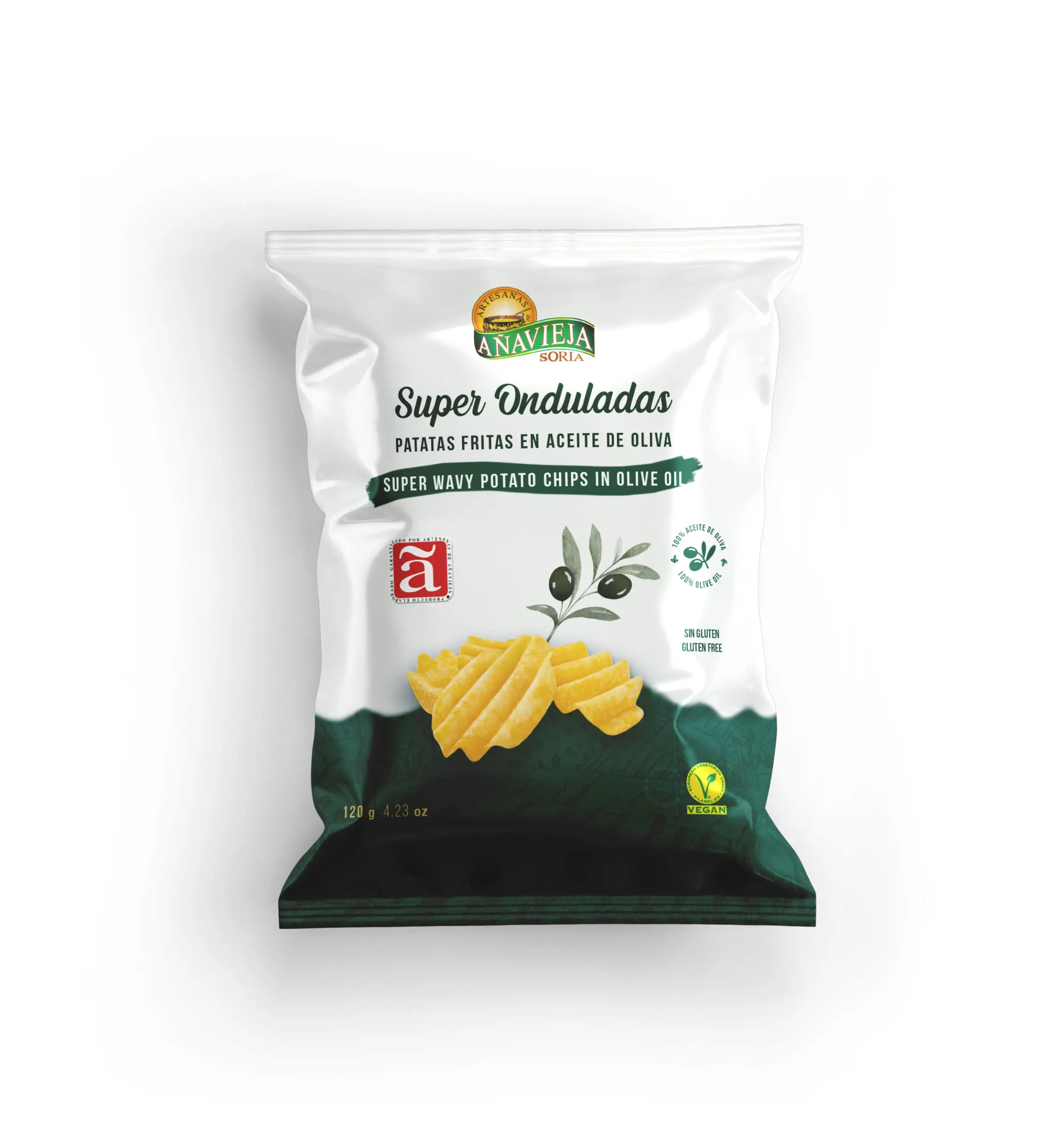 433 SUPER ONDULADAS EN ACEITE DE OLIVA 120 G-FRONTAL