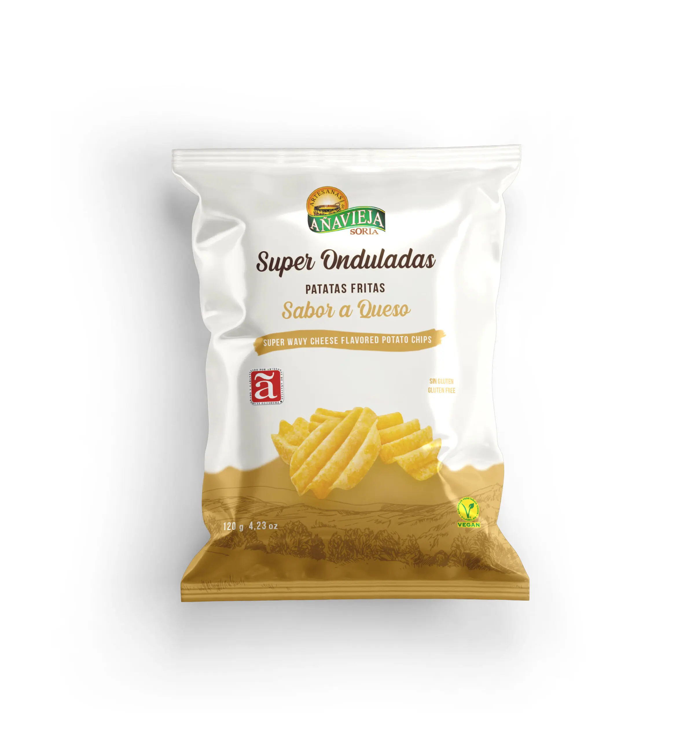 434 SUPER ONDULADAS SABOR QUESO 120 G-FRONTAL