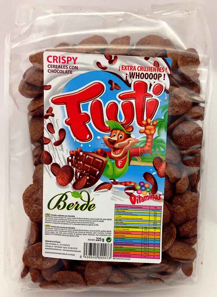 444 FLUTI (CEREALES CHOCO) 225GRS -12UND