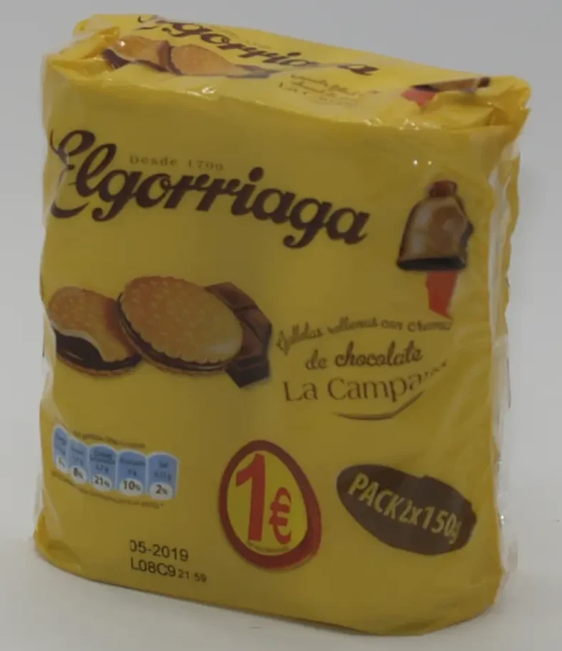 611 ELGORRIAGA GALLETAS CHOCO 2X150 C-12U