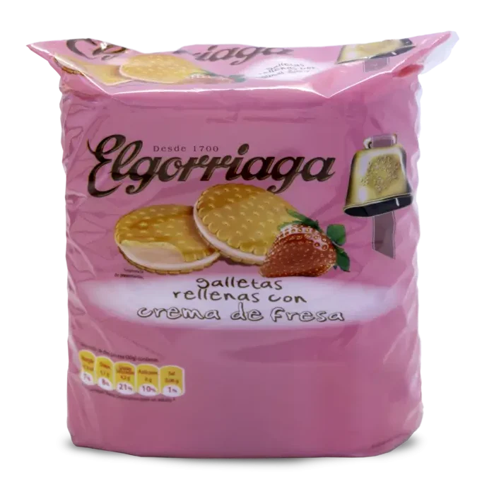 614 ELGORRIAGA GALLETAS FRESA 2X150 C-12U