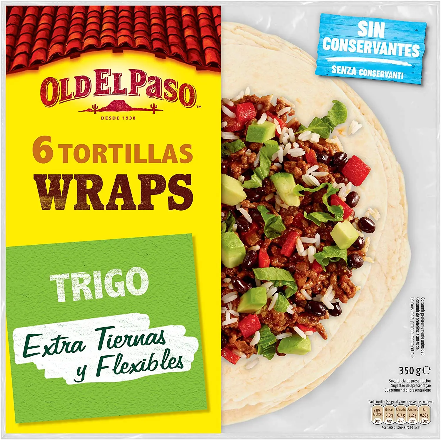 6354 FRUMENTO WRAPS TORTILLA 350GRS C-12UND